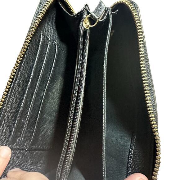 Fossil zip around leather wallet multiple card slots black - Picture 12 of 12
